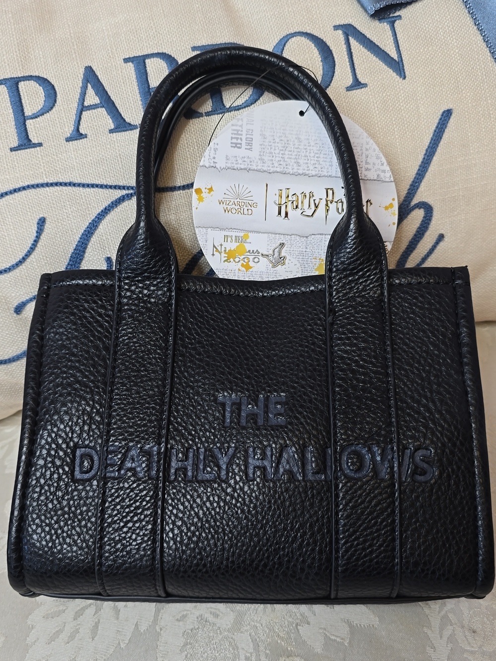 NWT Harry Potter Deathly Hallows Mini Tote Bag Black